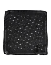 Dolce & Gabbana Black White Printed Square Men Foulard Scarf
